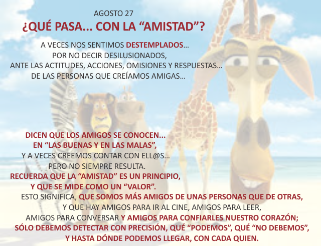 ¿Qué pasa... con la amistad?